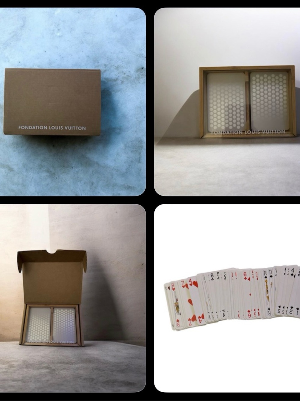Louis Vuitton Gradient White and Brown Playing Card Set Paris Edition w/COA